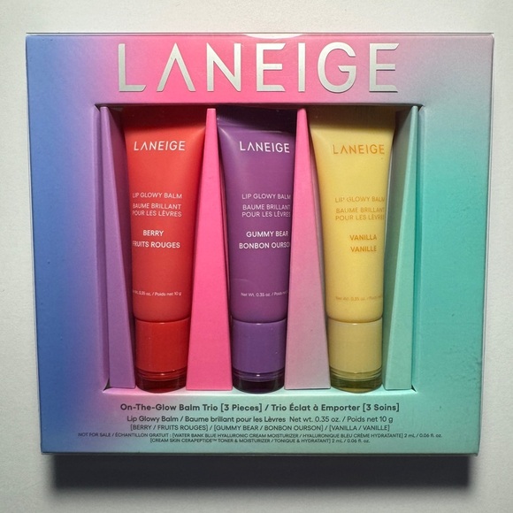 LANEIGE Other - Laneige On The Glow Balm Trio Holiday 2024 Set of 3 Full Size Lip Glowy Balm
